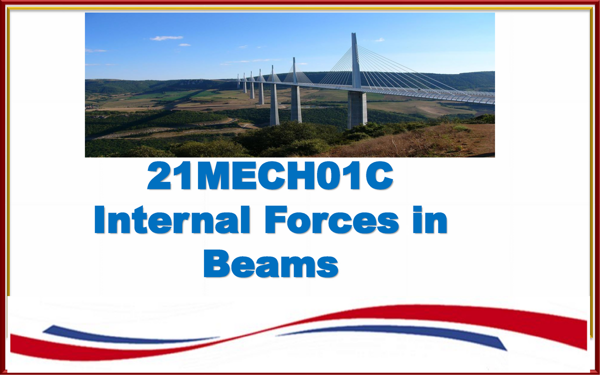 AY2122 LEC521MECH01CInternal Forces in Beams Ad ance, and never