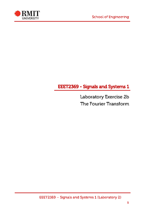Laboratory Exercise 1 report - Trimester 1 - 2023 RMIT University ...