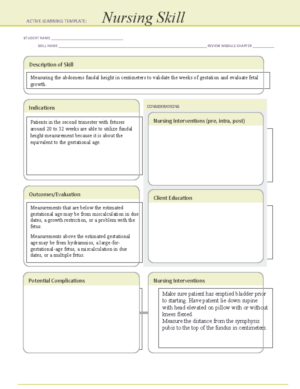 nursing-skill-fundal-height-student-name