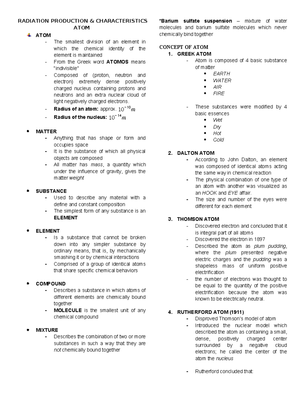 Radphysics- Equipment- Maintenance - RADIATION PRODUCTION ...