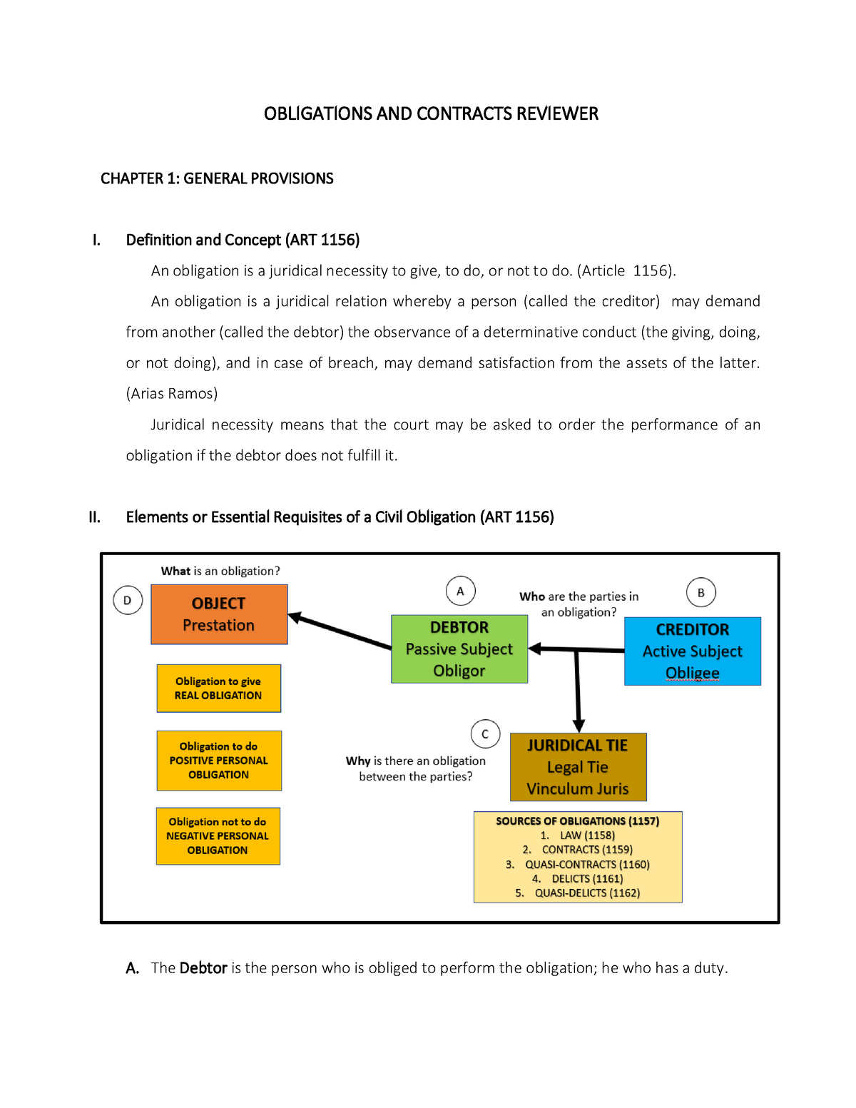 Obligations AND Contracts Reviewer - OBLIGATIONS AND CONTRACTS REVIEWER ...