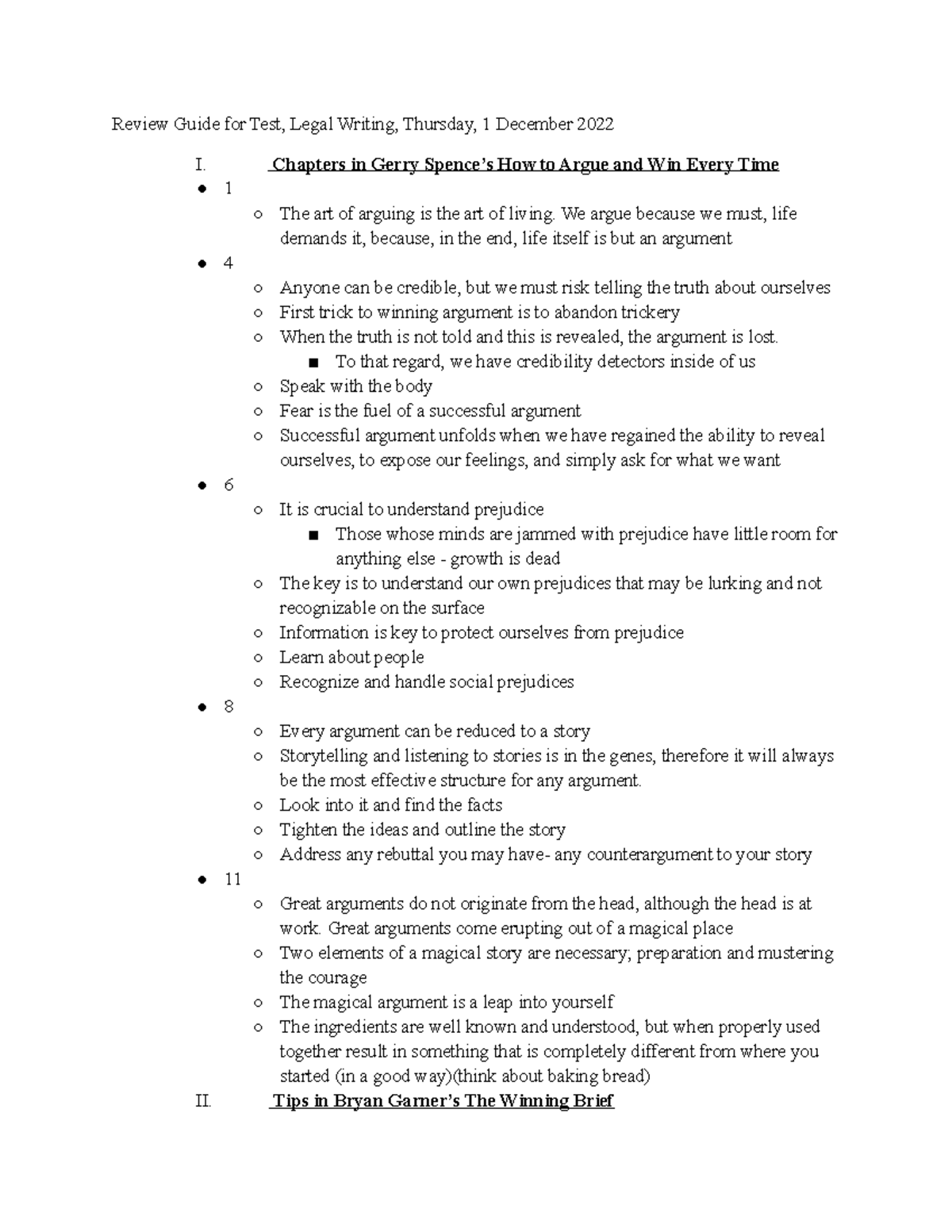 WRS 331 SG Study guide final exam Review Guide for Test, Legal