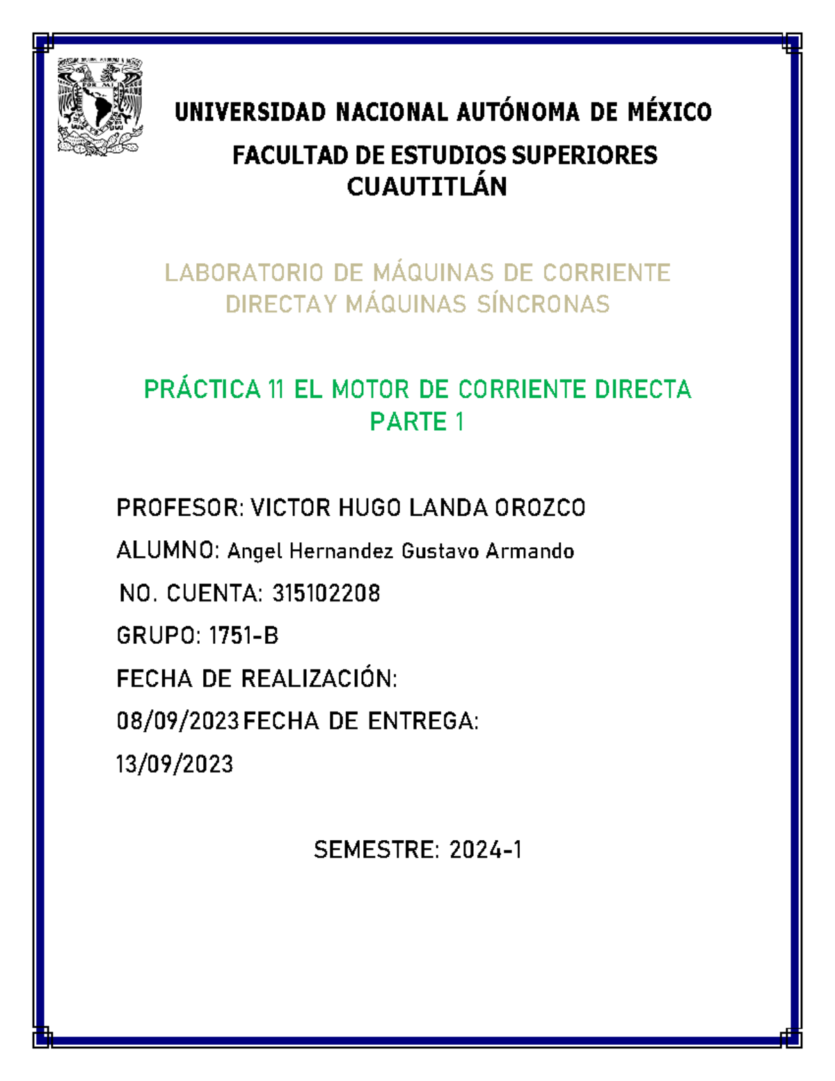 Reporte Practica 11 grupo 1751B Maquinas de CD - UNIVERSIDAD NACIONAL ...