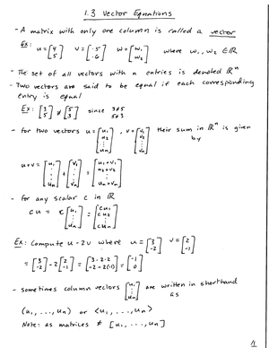 Linear Independence and Dependence of Vectors - Studocu