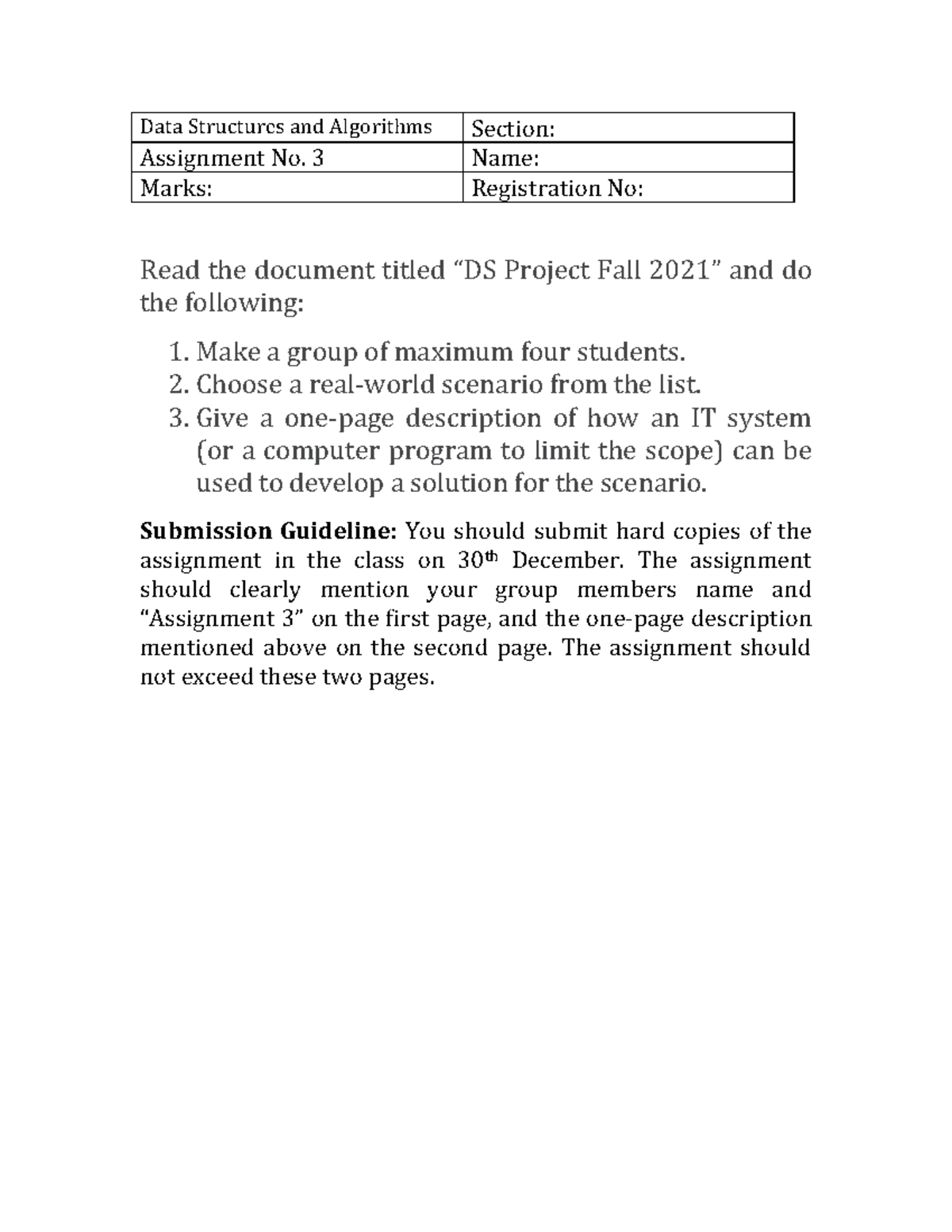 assignment on data structures