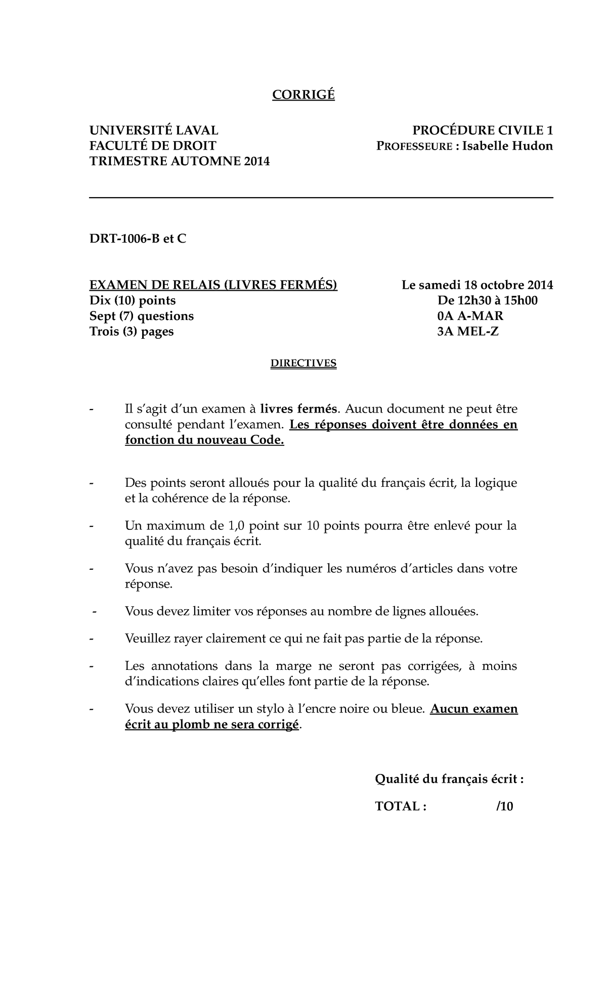 Corrigerelais Lfa 14 Exercices Pratiques Avec Le Corrige Studocu