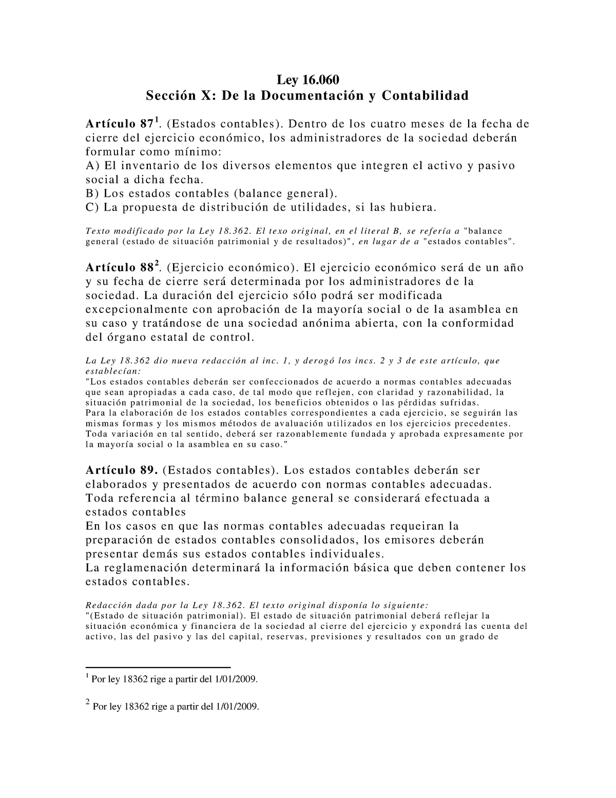 Ley 16 060 Contabilidad 11 Ley 16 060 Secci De La Documentaci Contabilidad Studocu