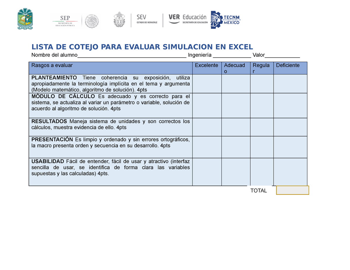 Lista De Cotejo Para Evaluar Simulacion Excel Lista De Cotejo Para My Xxx Hot Girl 7274