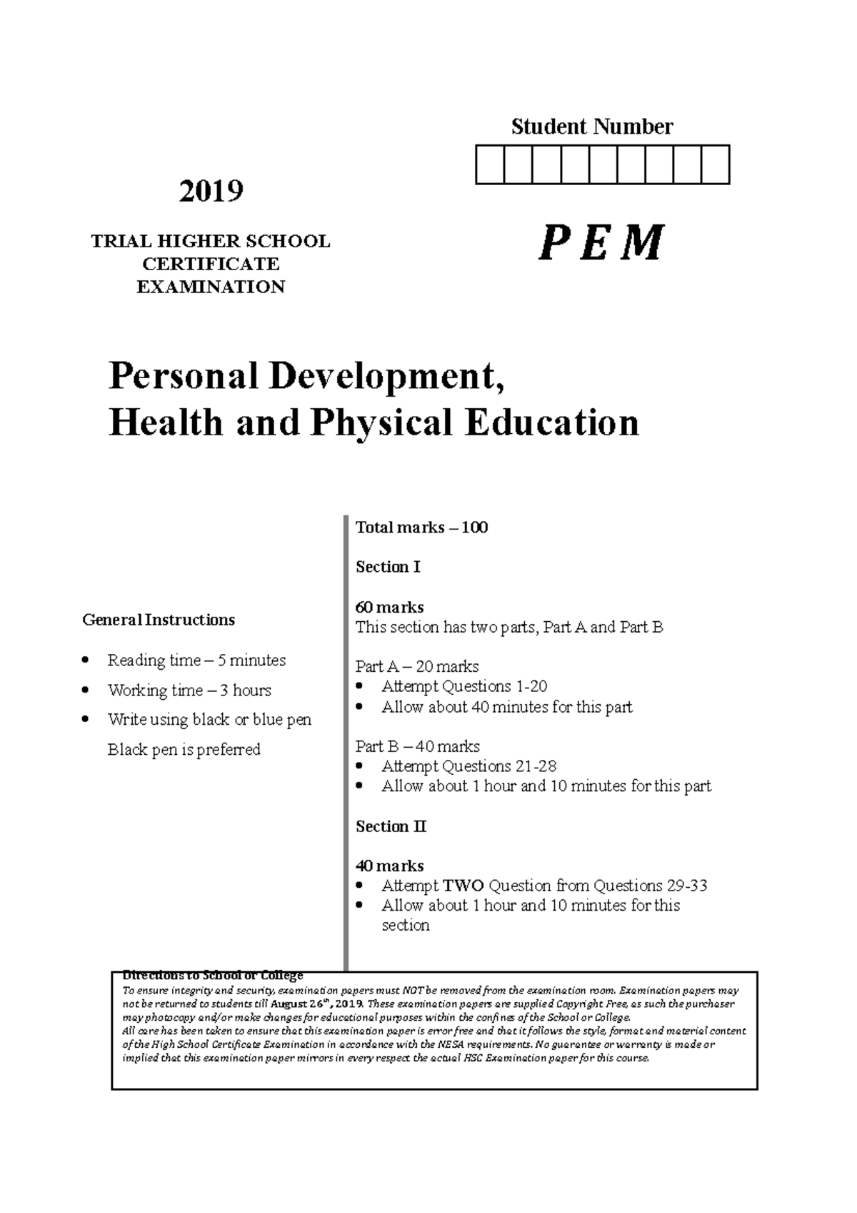 pem-2019-pdhpe-trial-hsc-examination-paper-2019-trial-higher-school