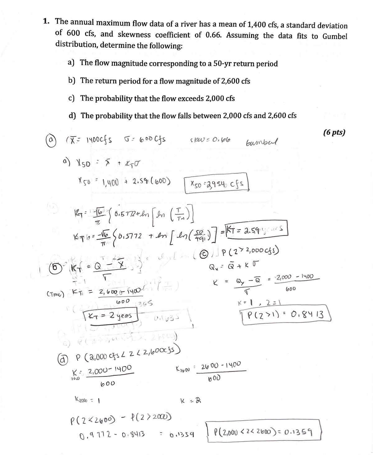 Applied Hydrology Exam - CE 554 - Studocu