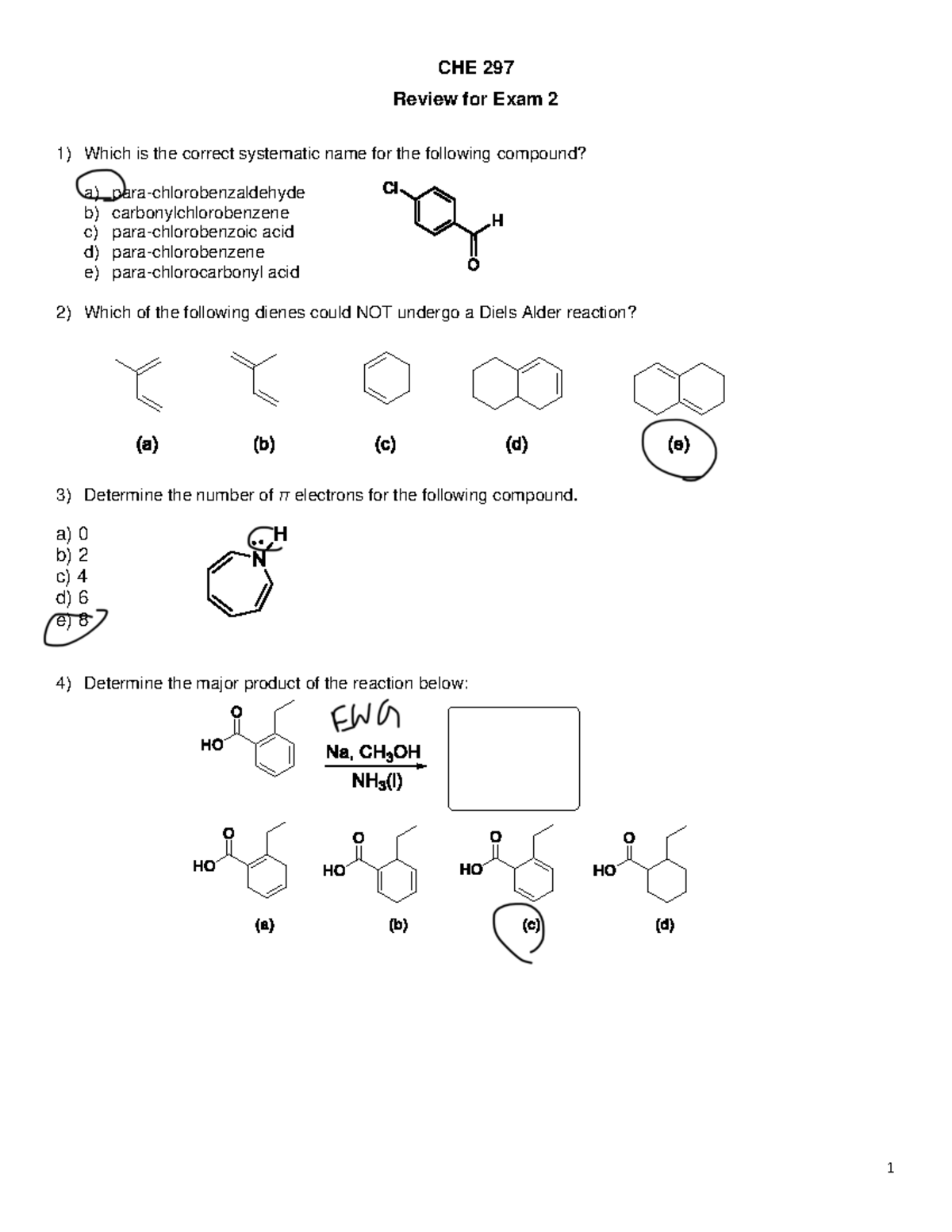 Exam+2+Review updated - CHE 297 Review for Exam 2 Which is the correct ...