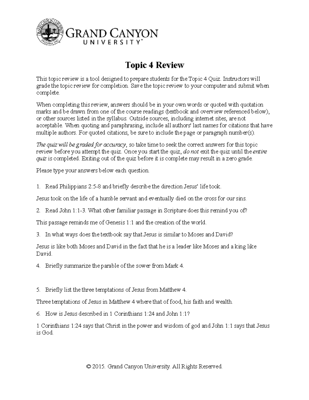 Granger Scott Topic 4 review - Topic 4 Review This topic review is a ...