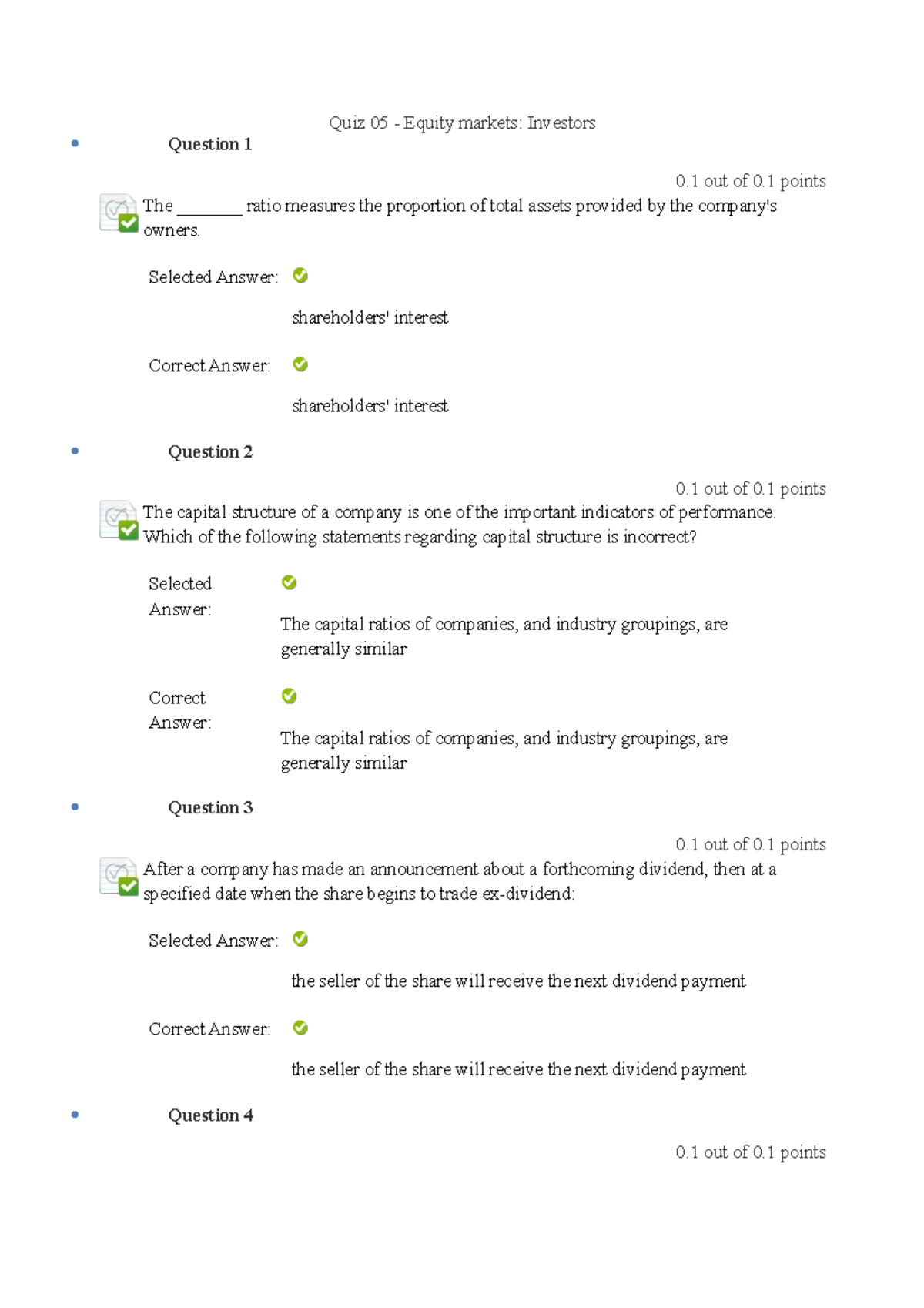 Quiz 05 - this is the quiz of the subject: financial institution and