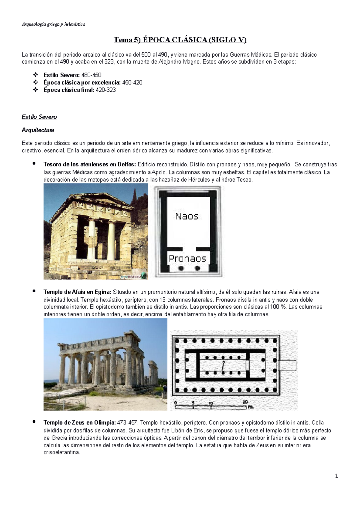 Tema 5 Epoca Clasica Arqueologia Griega Y Helenistica Uma Studocu