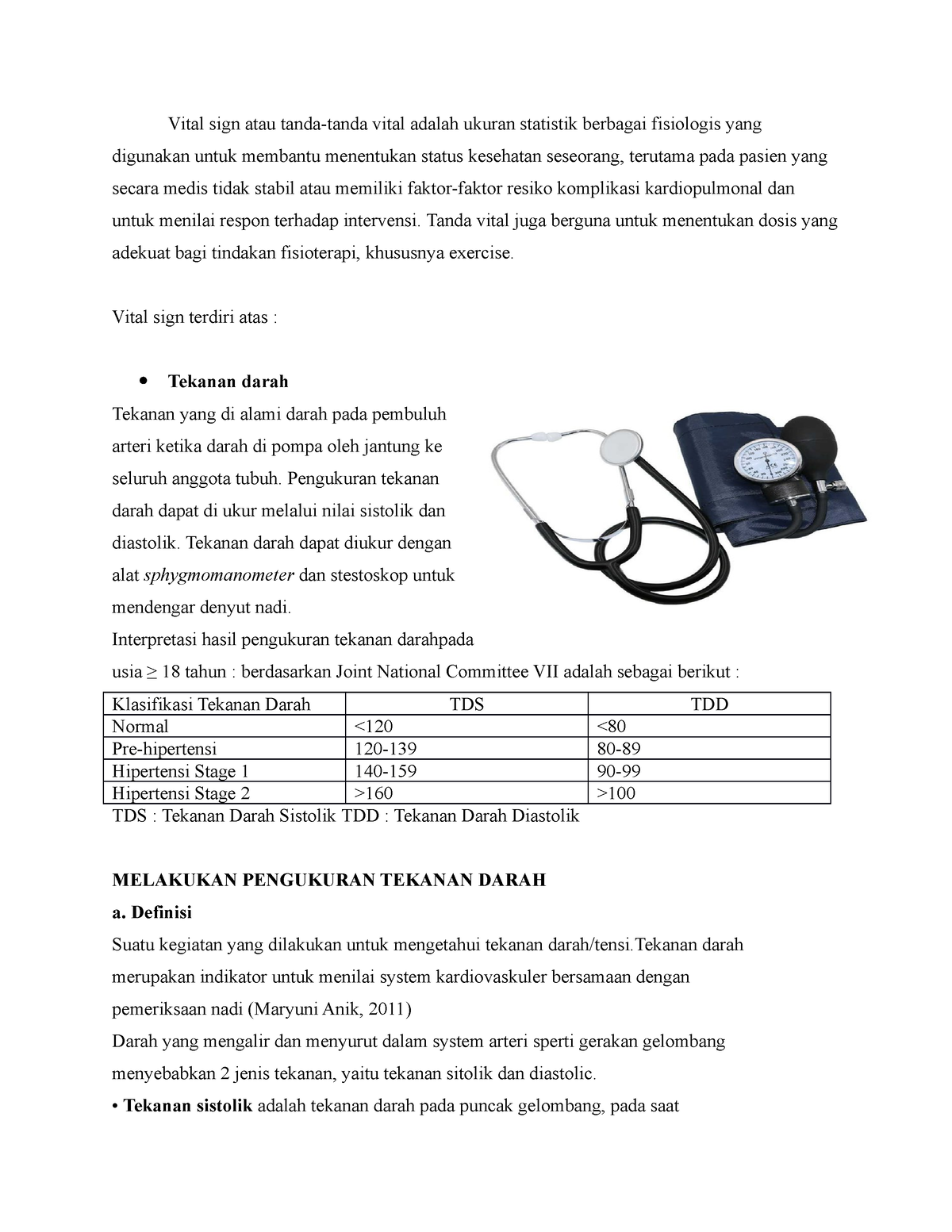 Praktikum Ttv Ilmu Keperawatan Dasar Vital Sign Atau Tanda Tanda Vital Adalah Ukuran