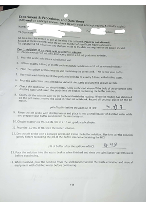 Calculating AG and Thermodynamic Properties in CHM 114 Prelab 5 - 6 ...