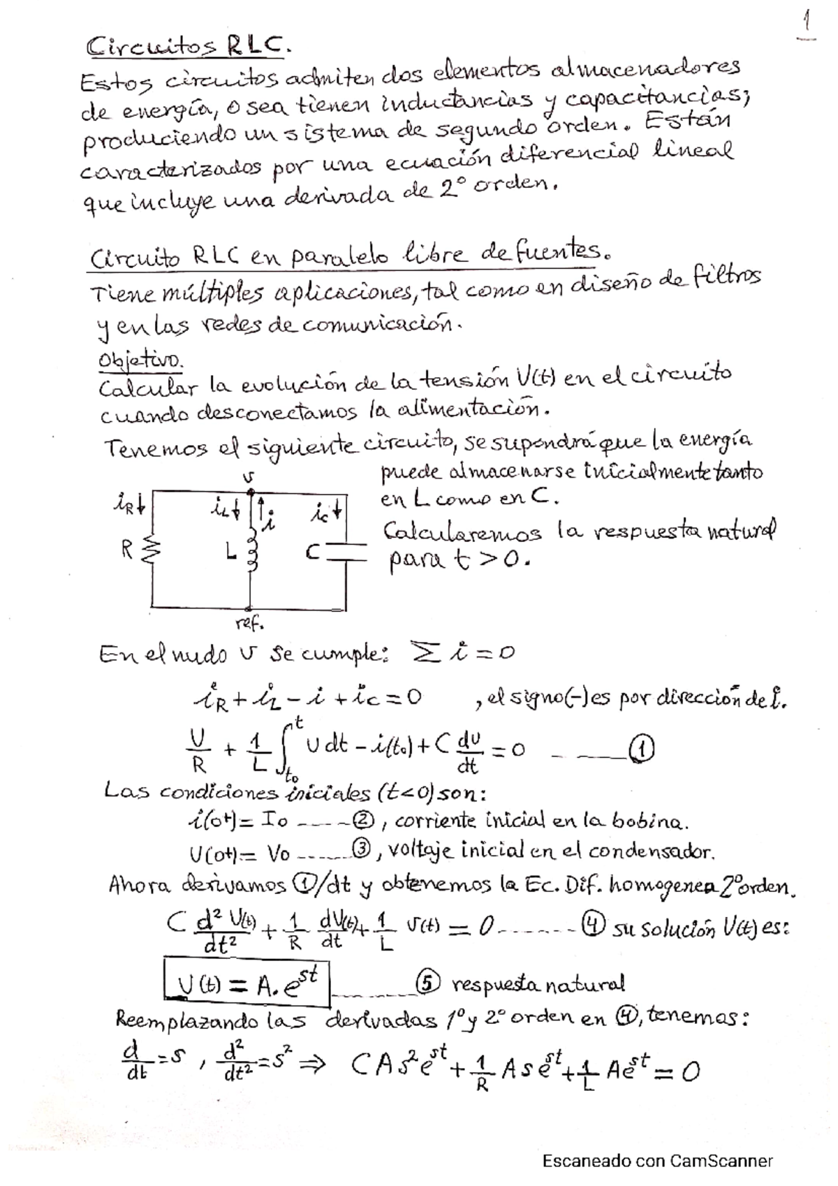 Circuitos RLC - Circuitos Eléctricos I - Studocu