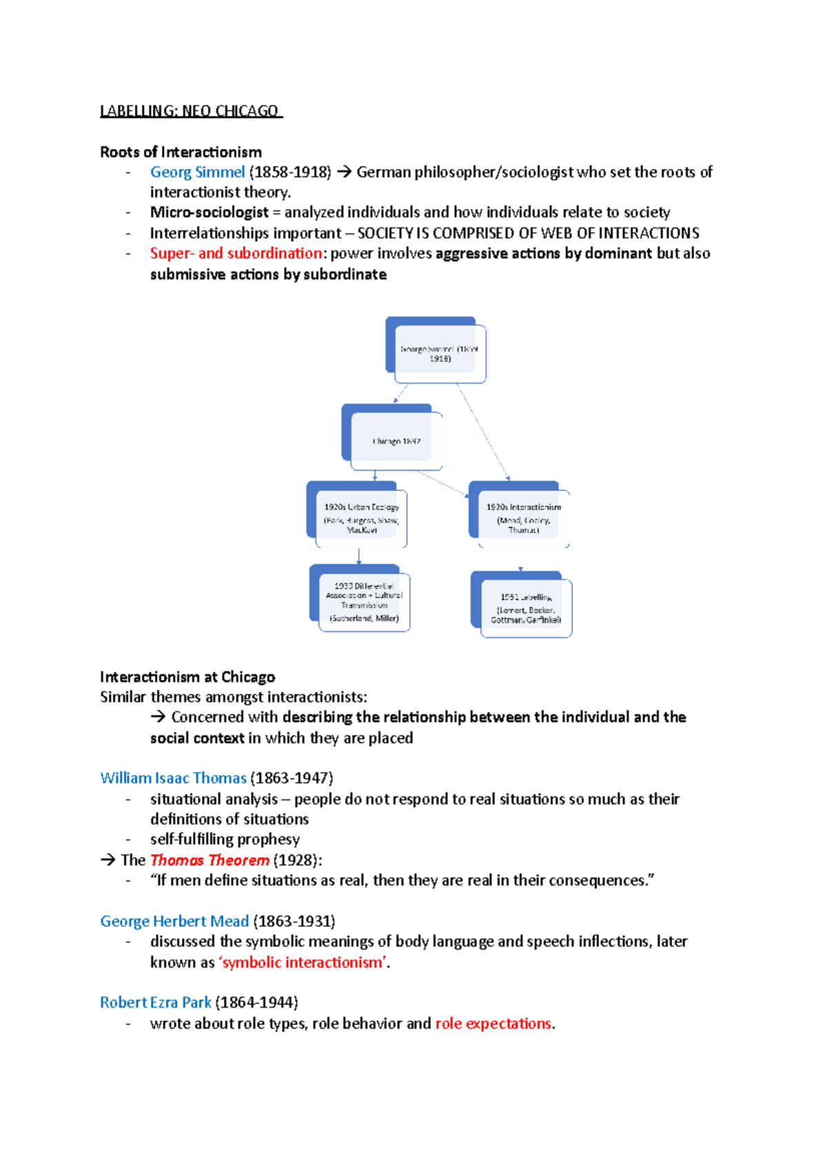 Labelling - labeling - LABELLING: NEO CHICAGO Roots of Interactionism ...