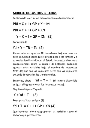 Modelo-DE-LAS-TRES- Brechas-20202 - MODELO DE LAS TRES BRECHAS Partimos de  la ecuación - Studocu