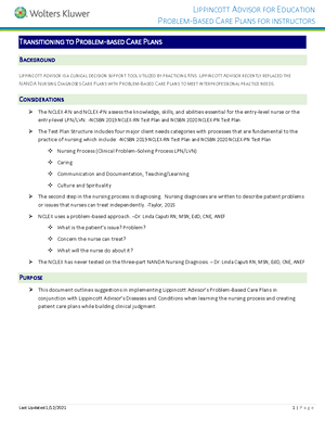 Care plan new - Care plan - Problem Based Care Plan Worksheet WHAT ...