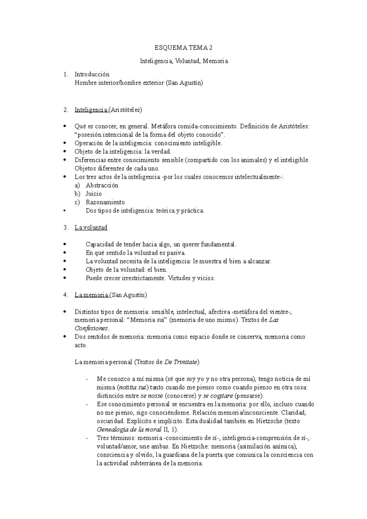 Esquema tema 2 antropología nuevo - ESQUEMA TEMA 2 Inteligencia ...