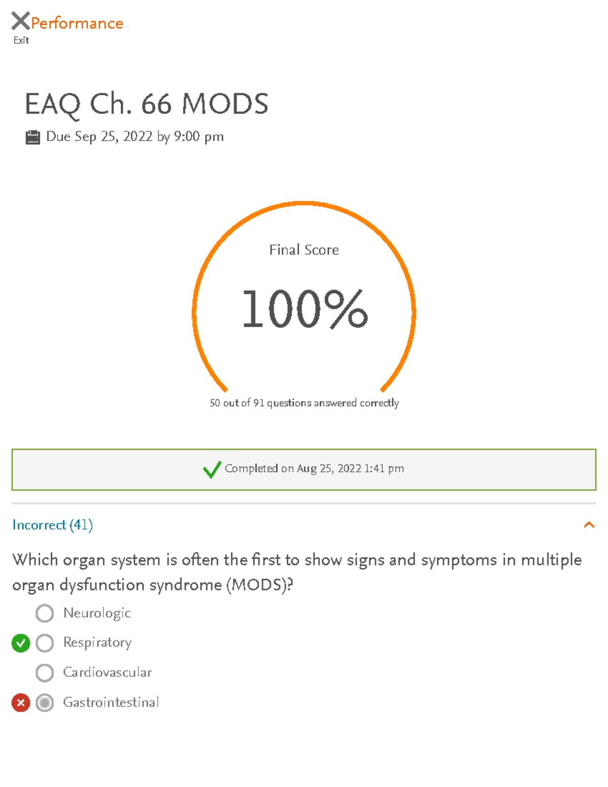 EAQ Ch 66 MODS - Asdfsad - Exit Performance EAQ Ch. 66 MODS Due Sep 25 ...