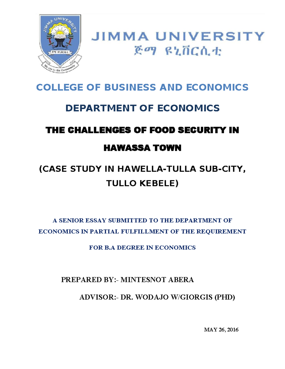 food security phd thesis