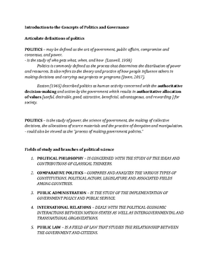 Political Ideologies - Lecture Notes 1 - POLITICAL IDEOLOGIES POLITICAL ...