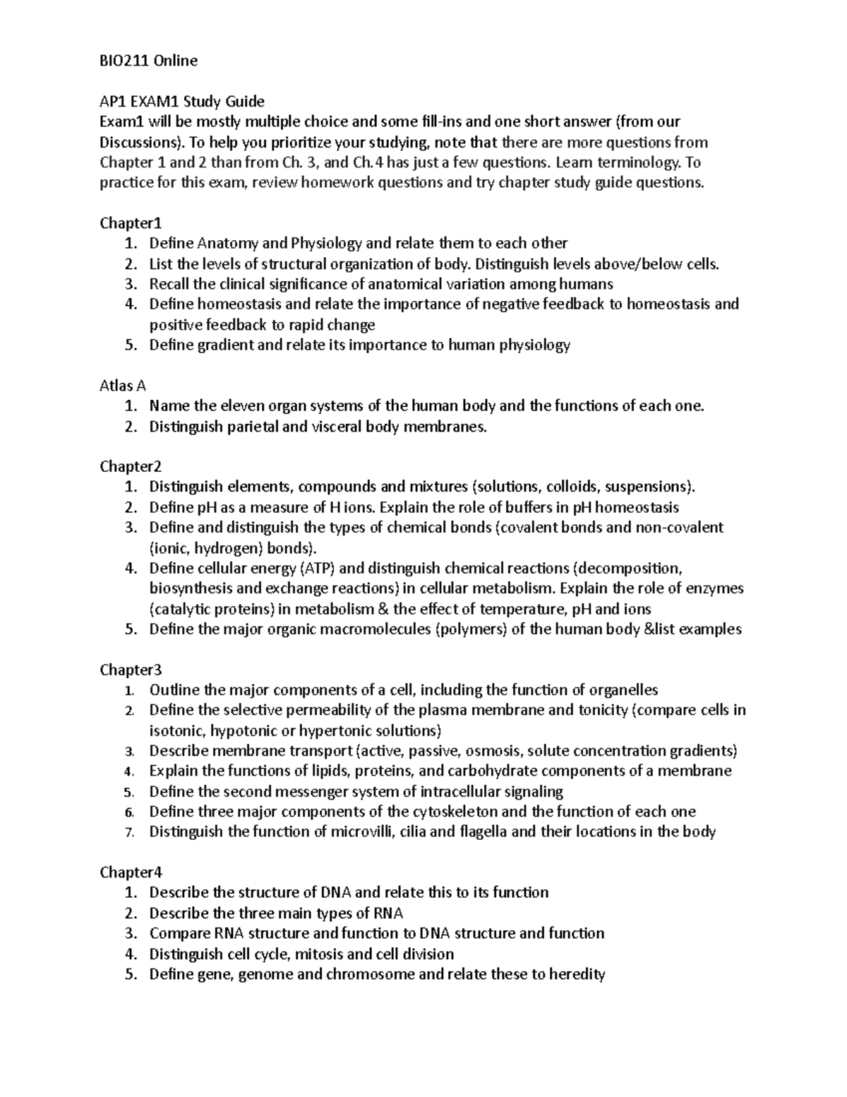 UTF-8''AP1O%20EXAM1%20Study%20Guide%20NEW - BIO211 Online AP1 EXAM1 ...
