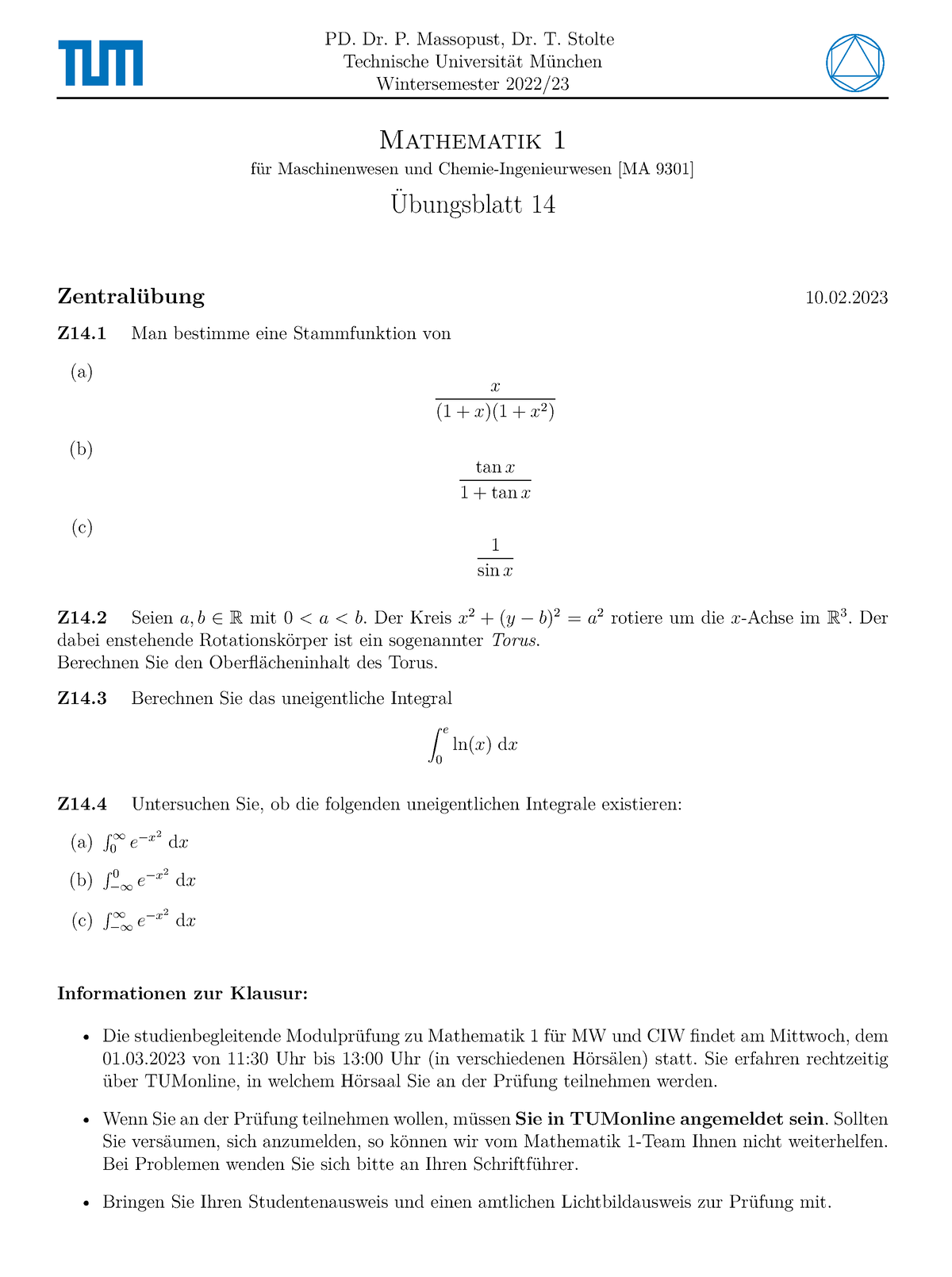 Blatt-aufg-18 230225 112320 - PD. Dr. P. Massopust, Dr. T. Stolte ...