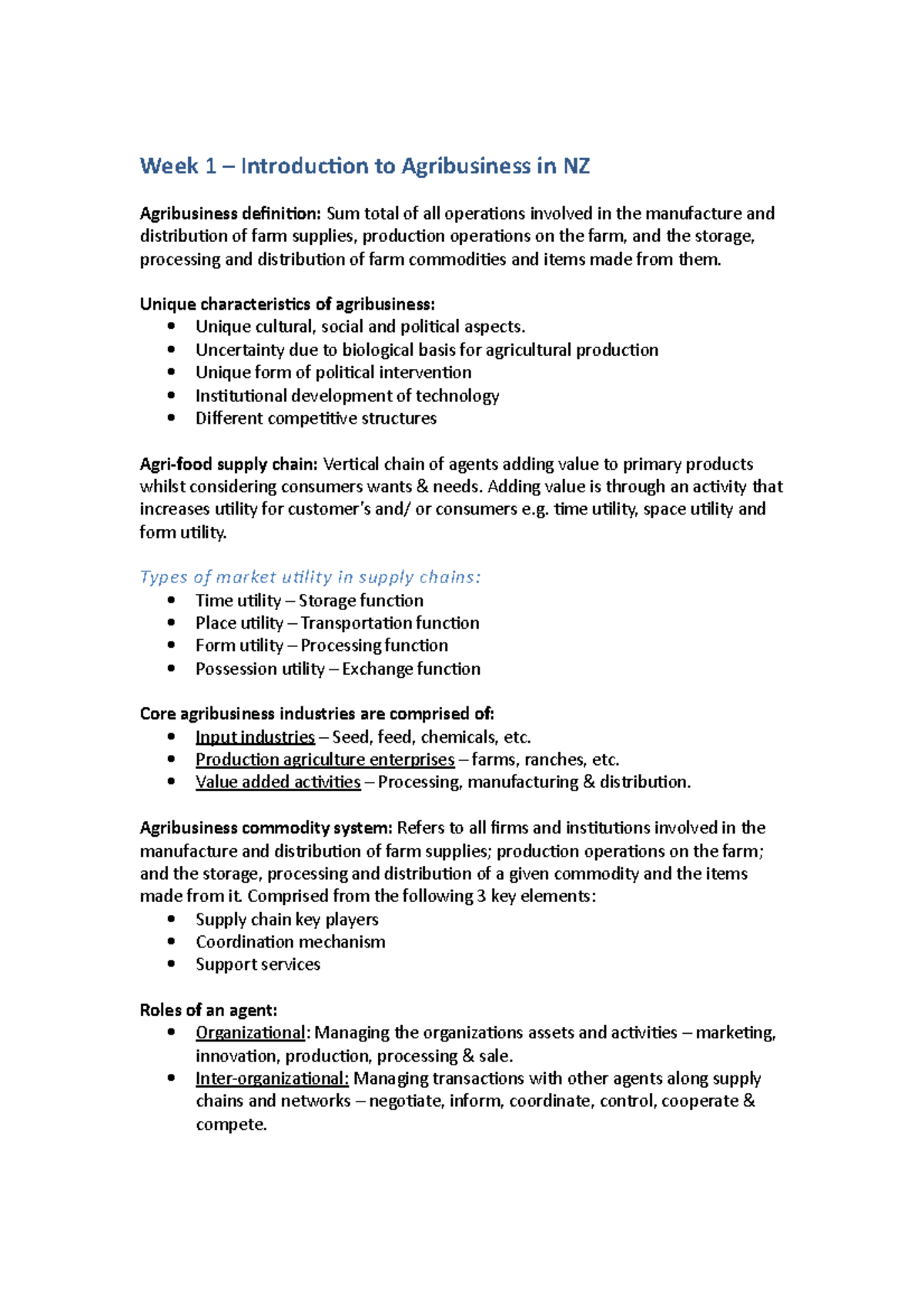 Agbus-study-notes - Lecture notes Themes 1-8 - Week 1 – Introduction to ...
