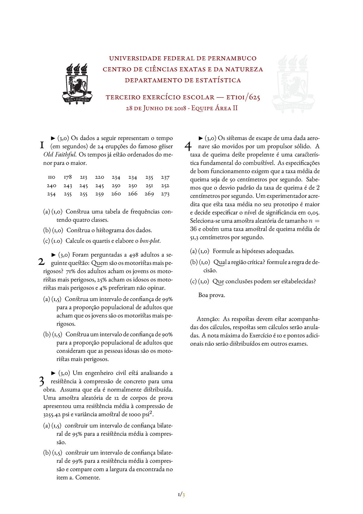 Prova 28 Junho 2018, Questões - Universidade Federal De Pernambuco ...