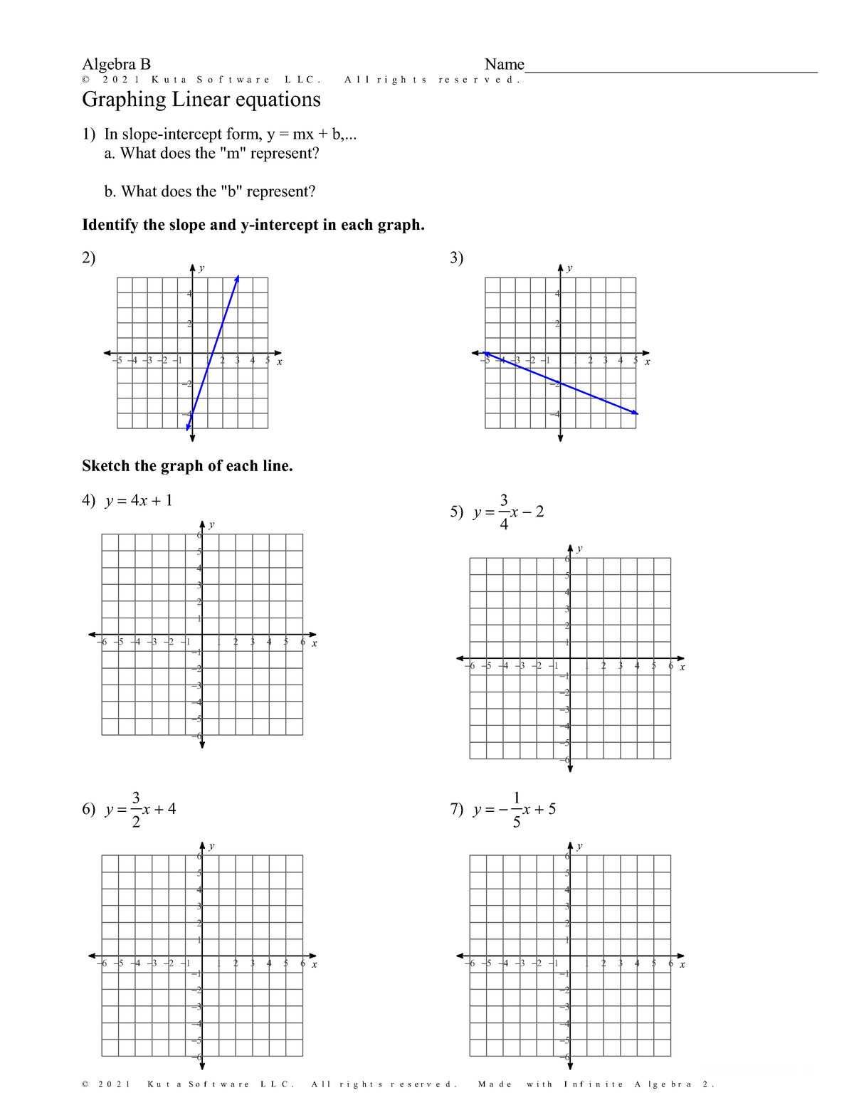 Graphing Linear equations - cohort A first week - BIOL 20 - (BIOL Pertaining To Graphing Linear Equations Worksheet