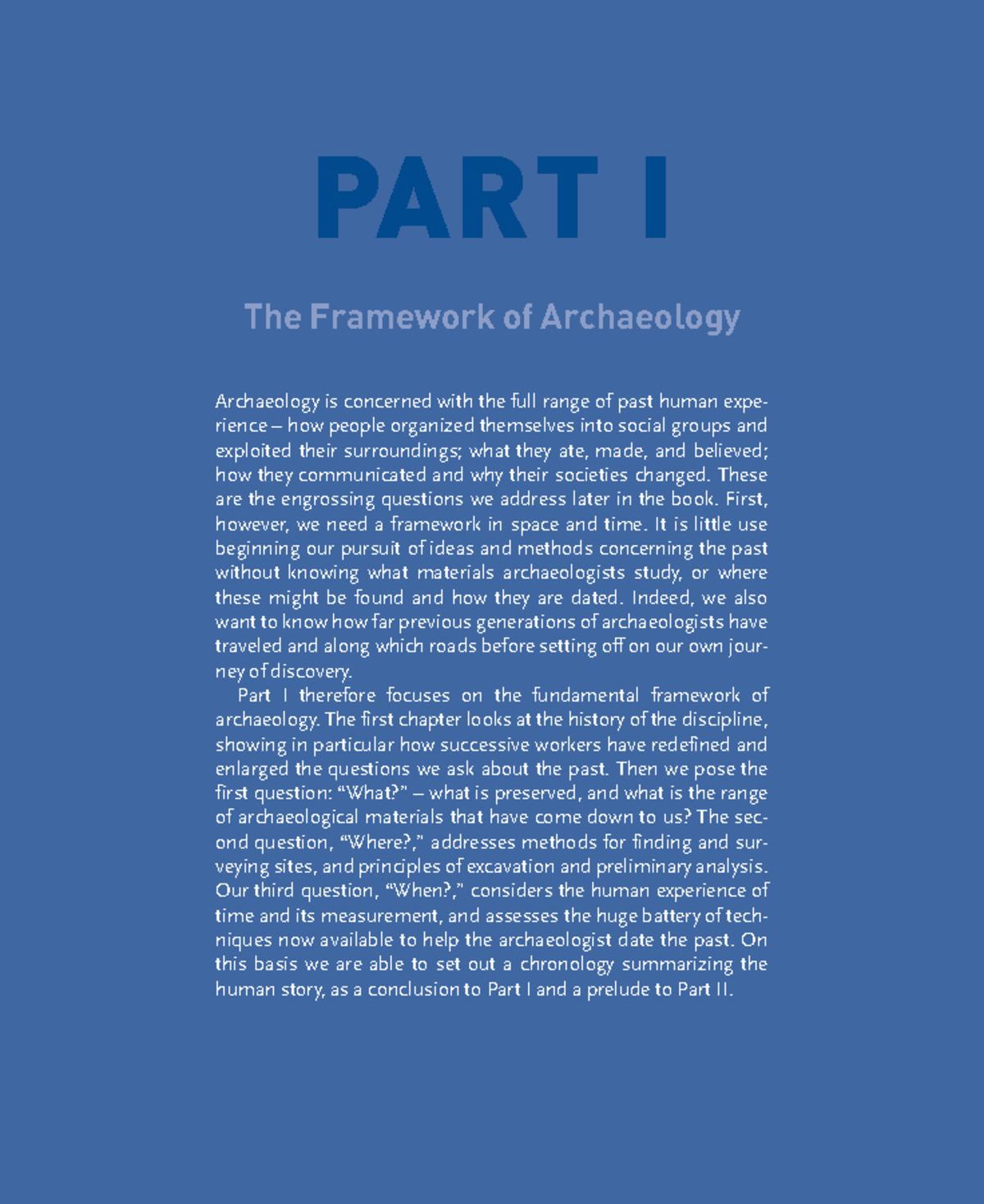 Cap1 - Archaeology is concerned with the full range of past human expe ...