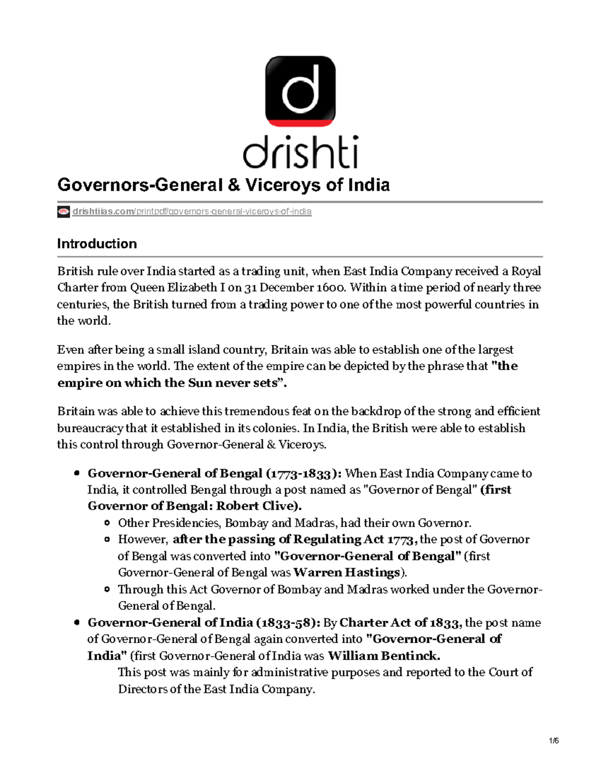 Governors General & Viceroys-of-india - Governors-General & Viceroys Of ...