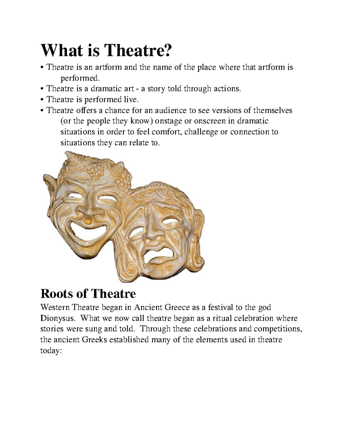 what-is-theatre-notes-2-what-is-theatre-theatre-is-an-artform-and