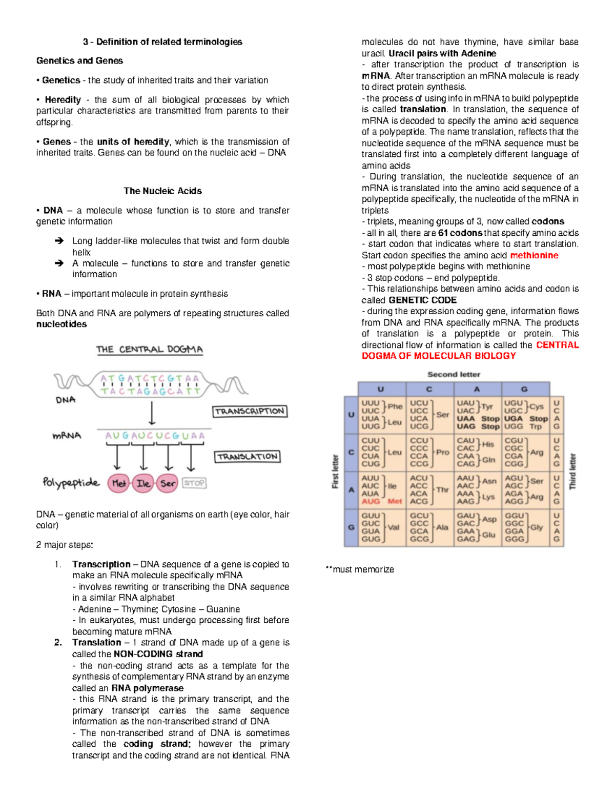 Cytogenetics - terminologies - 3 - Definition of related terminologies ...