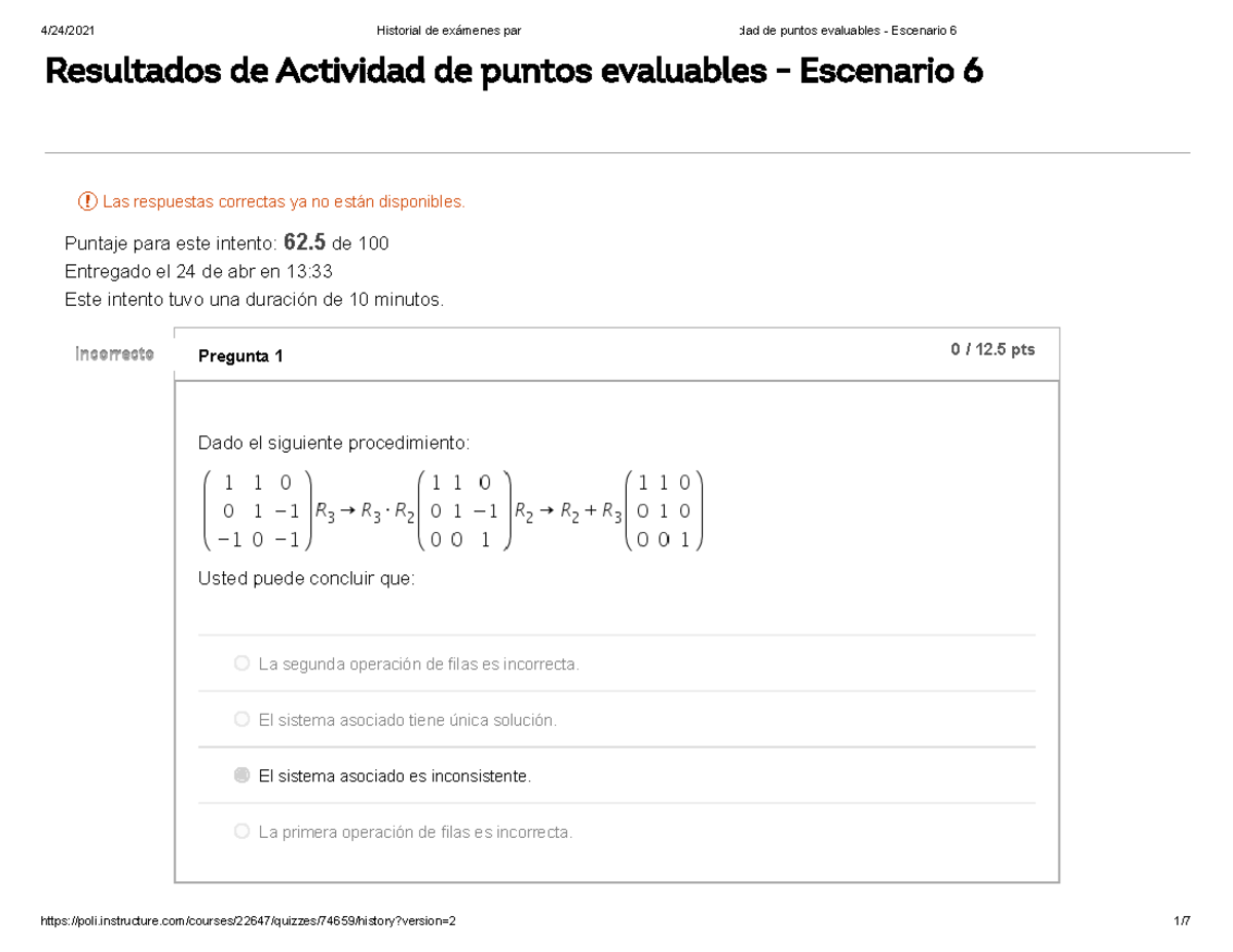 Actividad De Puntos Evaluables - Escenario 6 - Puntaje Para Este ...