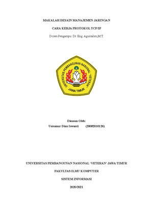 Cara Kerja Protokol TCP-IP - MAKALAH DESAIN MANAJEMEN JARINGAN CARA ...