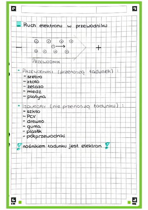 Sprawdzian Elektrostatyka - Test Powtórzeniowy. Elektrostatyka 1. W ...