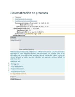 Sistematizacion De Procesos Modalidad De Exámenes Semana 4 ...