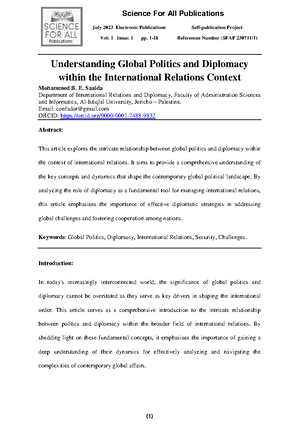 Diplomacy - AN OVERVIEW OF DIPLOMACY: THE ART OF NEGOTIATION AND ...