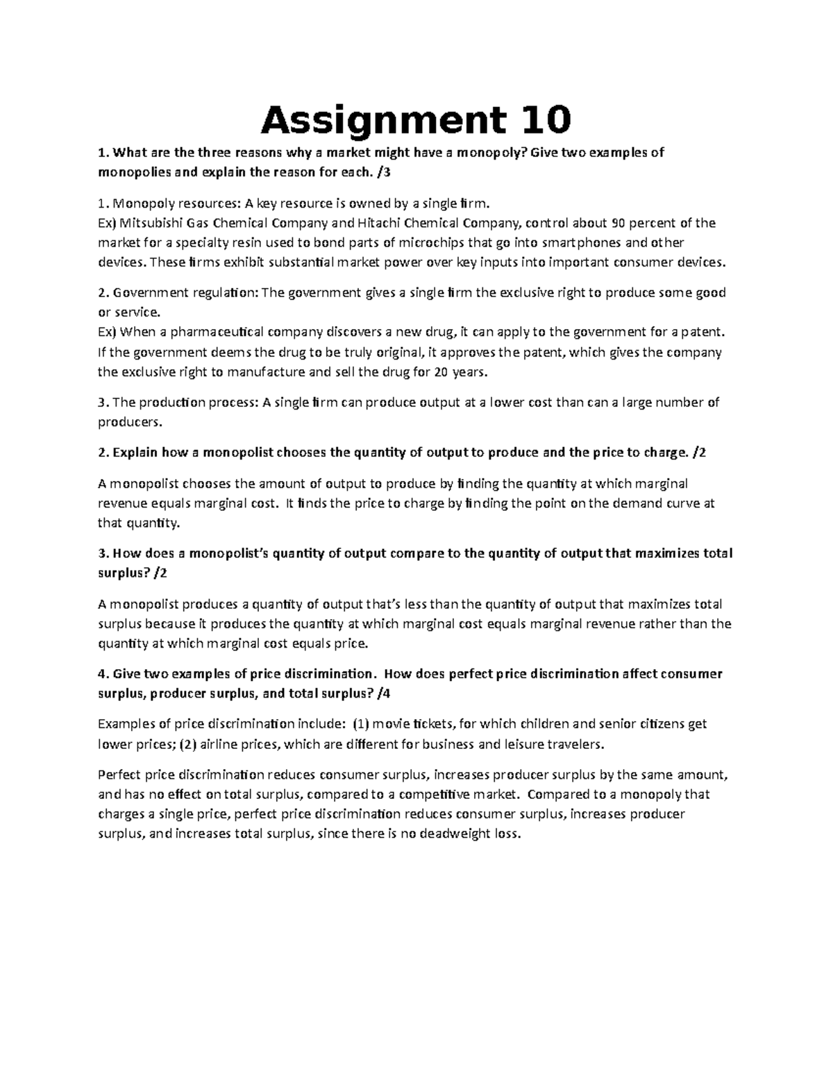 Assignment 10-chapter 15 questions and answers - Assignment 10 1. What ...