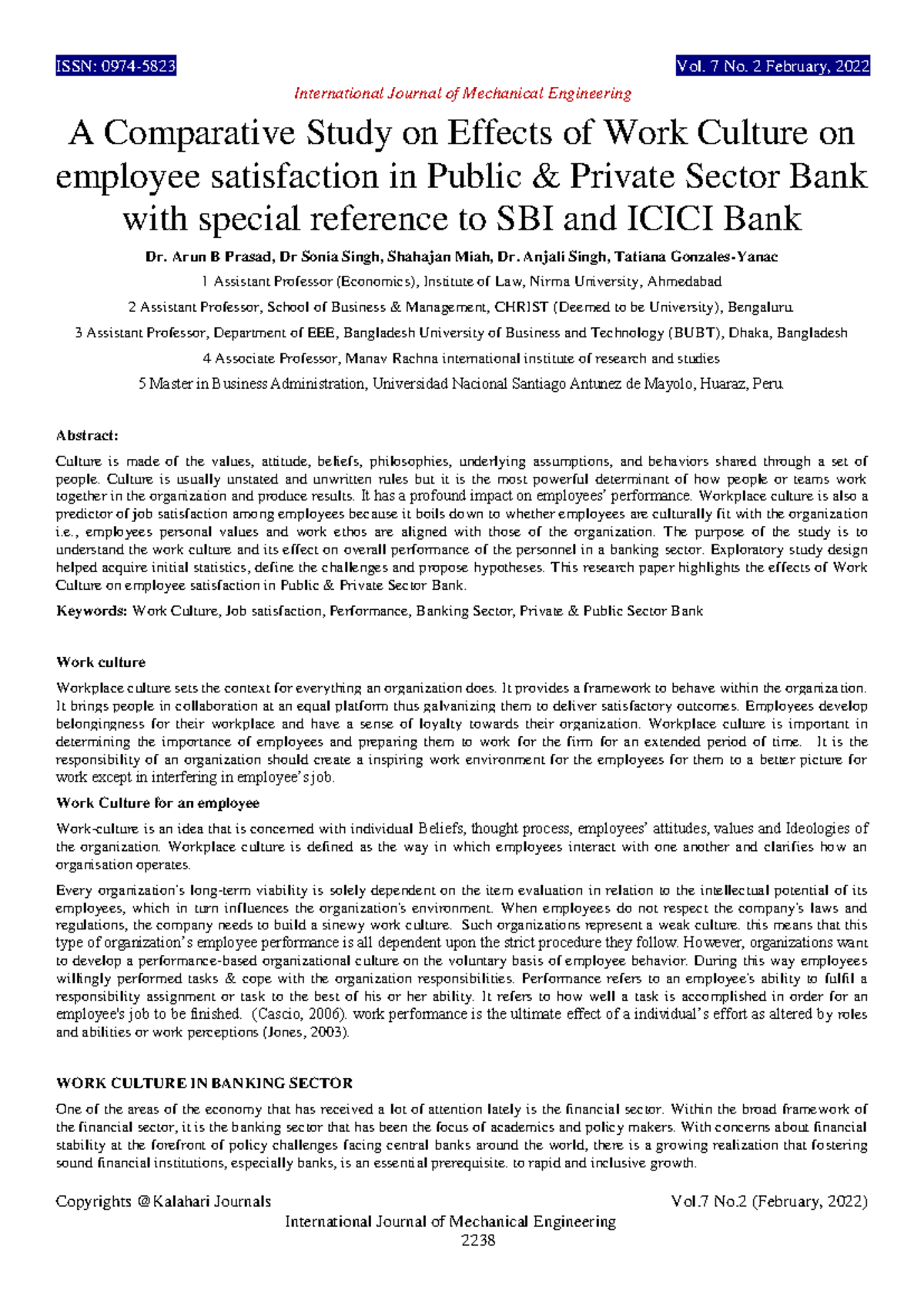 A Comparative Study on Effects of Work C - Copyrights @Kalahari ...