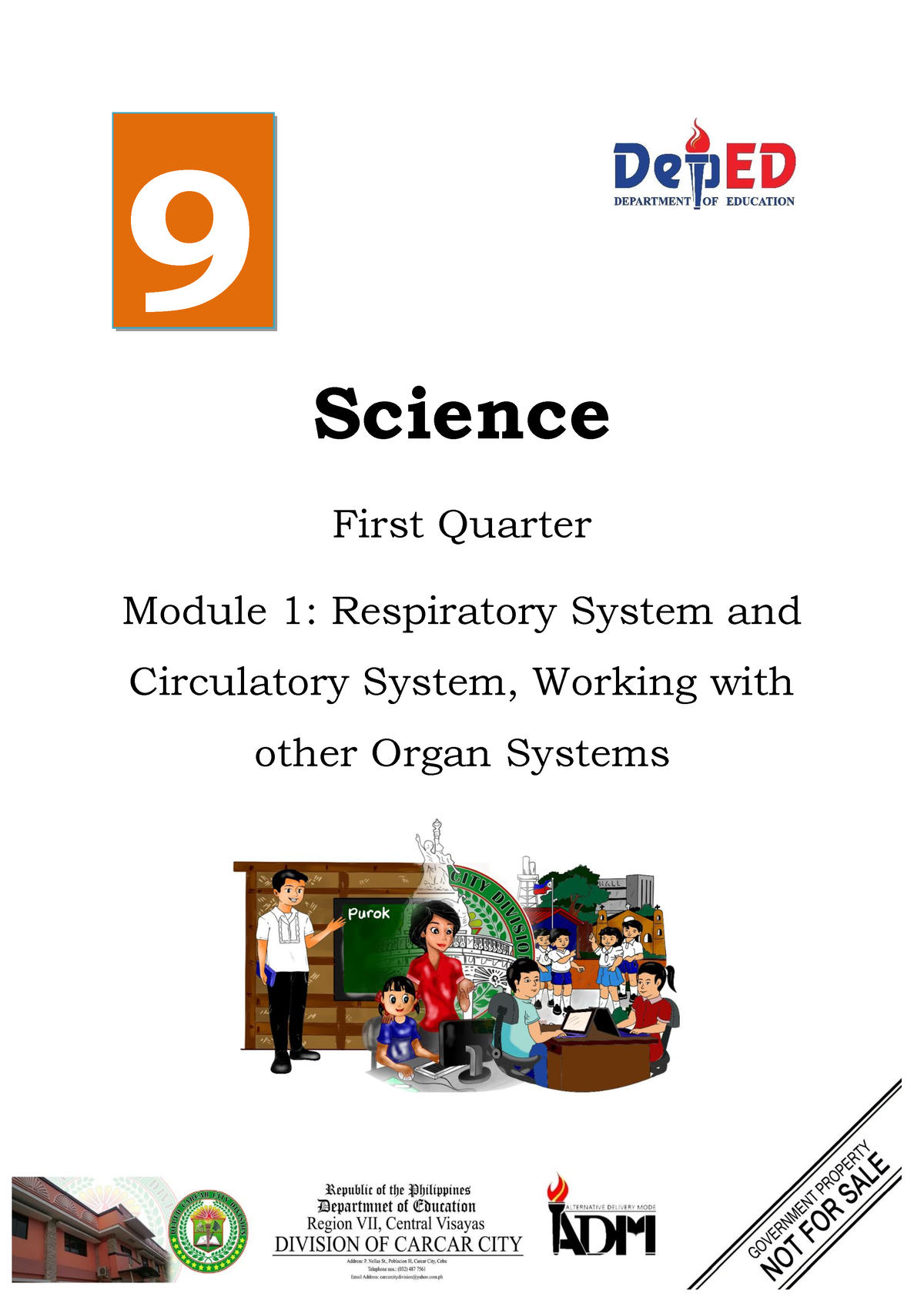 Copy Of Science Slm Q1 W1 4 M1 V1 Science First Quarter Module 1 Respiratory System And 9762