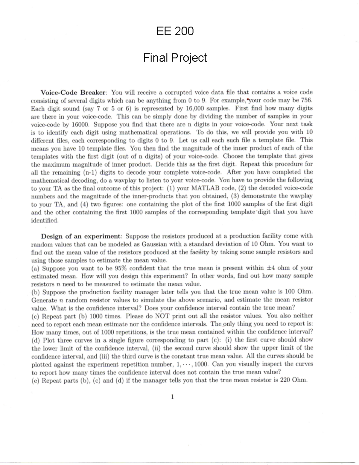 EE200 Project - EURO 237 - TAMU - Studocu