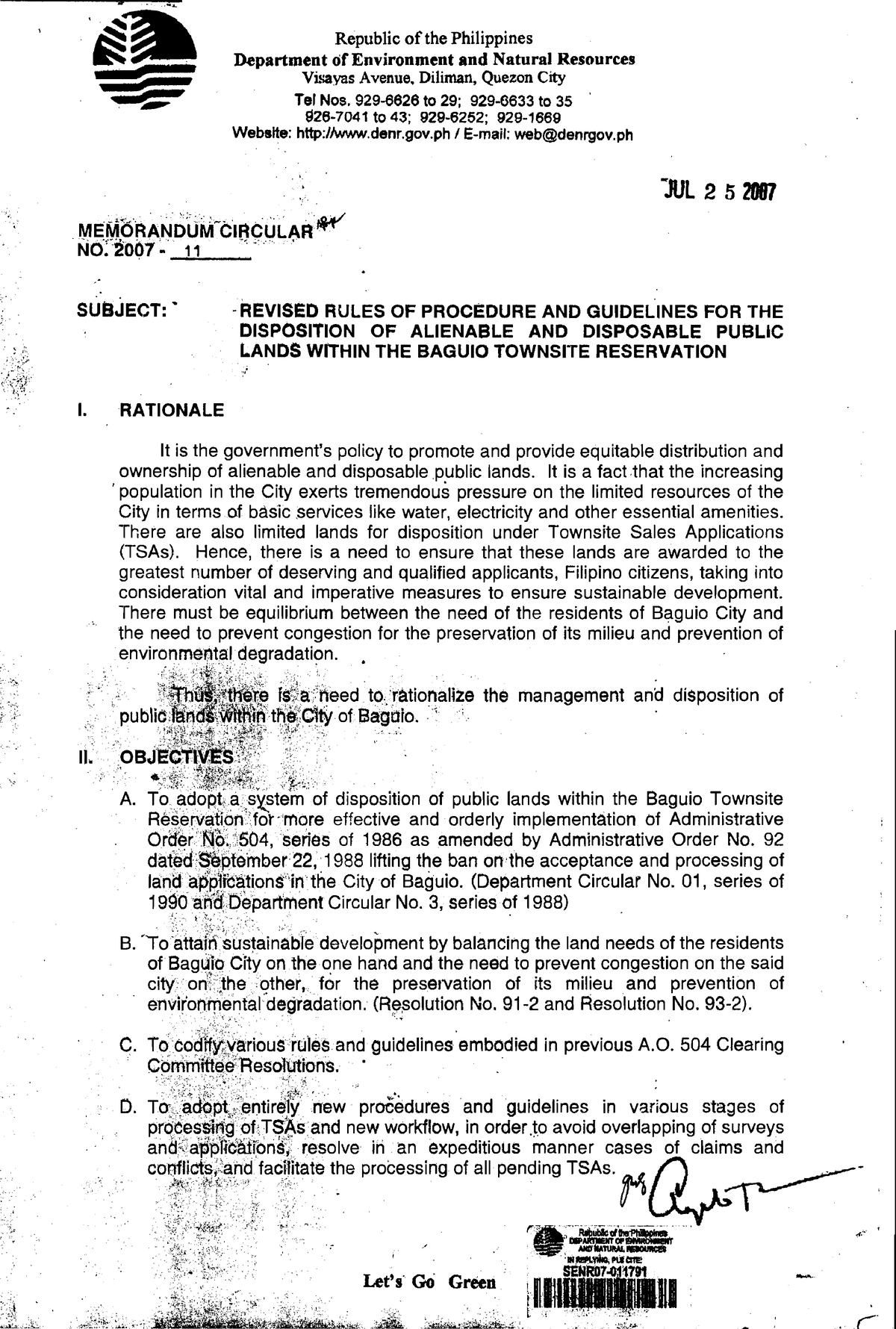 TSA-guidelines-Baguio - Republic of the Philippines Department of ...