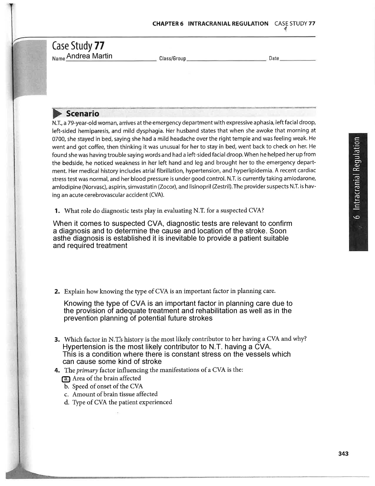 cva stroke case study