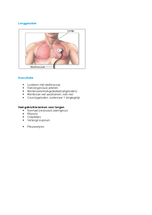 Lichamelijk Onderzoek Auscultatie, Percussie, Palpatie - Longgeluiden ...
