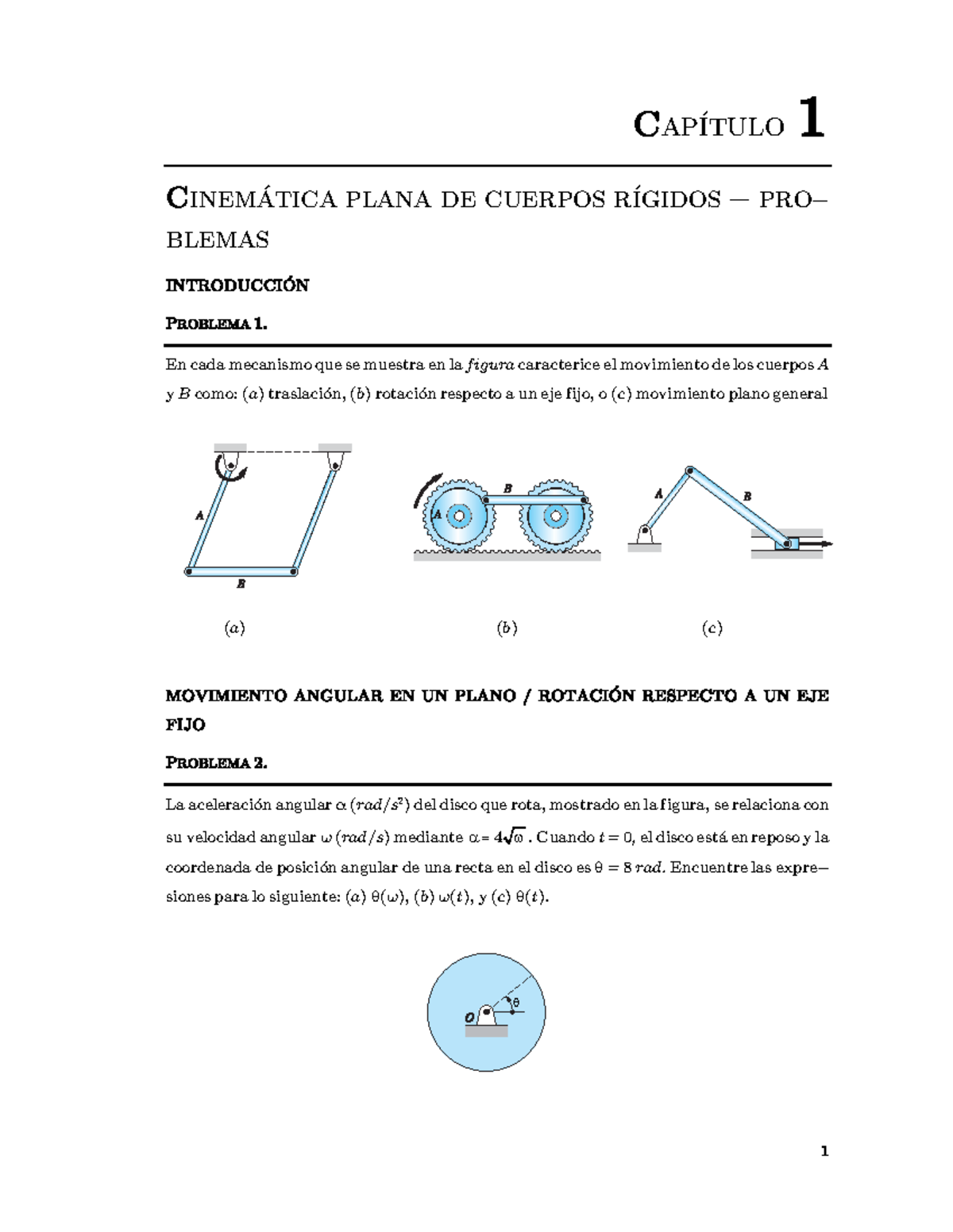 Cinemática Plana Problemas - 1 CAPÍTULO 1 CINEMÁTICA PLANA DE CUERPOS ...